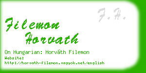 filemon horvath business card